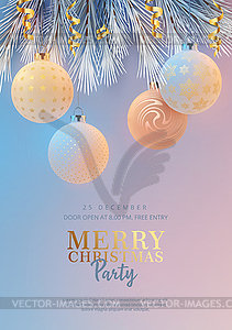 Christmas and New Year Poster - stock vector clipart