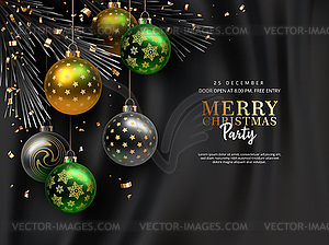 Christmas and New Year banner - royalty-free vector image