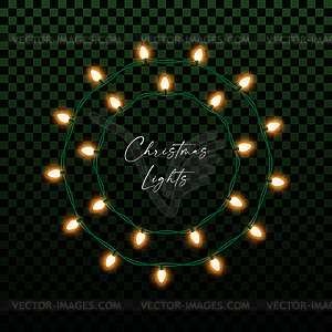 Christmas Lights Garlands - vector image