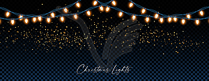 Christmas Lights Garlands - vector EPS clipart