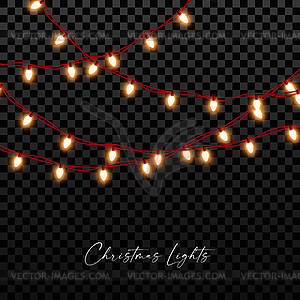 Christmas Lights Garlands - vector clipart / vector image