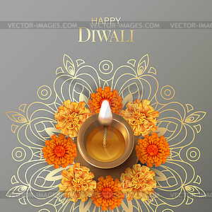 Diwali Festival Background - vector image