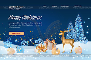 Christmas web background template - vector clipart