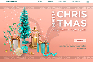 Christmas web background template - vector image