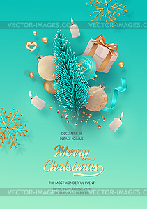 Christmas Flyer Template - vector clip art