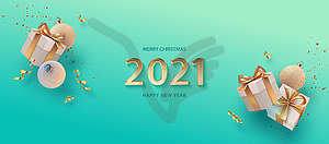 Modern Merry Christmas background - vector clipart