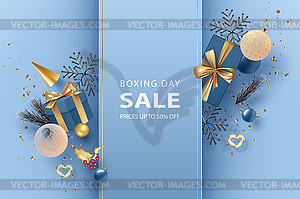 Christmas and New Year banner - vector image