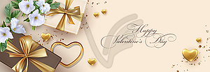 Valentine`s day banner - vector image