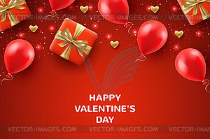 Valentine`s day background - vector clipart / vector image