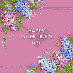 День святого Валентина баннер - векторное изображение клипарта