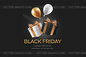 Black Friday sale web banner template - vector image