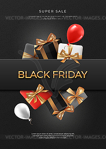 Black Friday Poster - royalty-free vector clipart