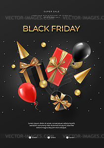 Poster Black Friday sale banner template - vector image