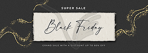 Black Friday sale web banner template - vector image