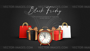 Black Friday sale banner - vector clip art