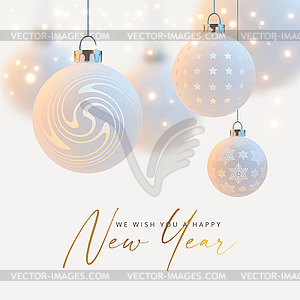 Merry Christmas and Happy New Year banner - vector image