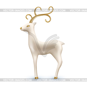 Christmas Deer Ceramic Object - vector image