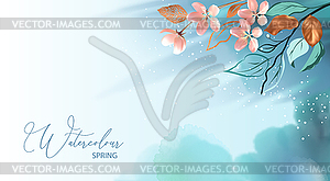 Spring Blossom Background - vector image