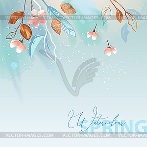 Spring Blossom Background - vector image