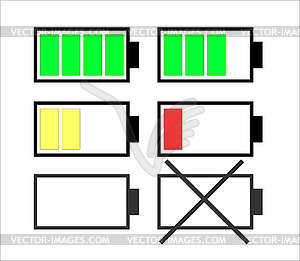 Battery charge level - vector image