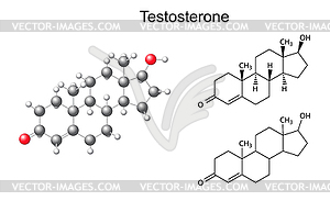 Structural chemical formulas and model of - vector image