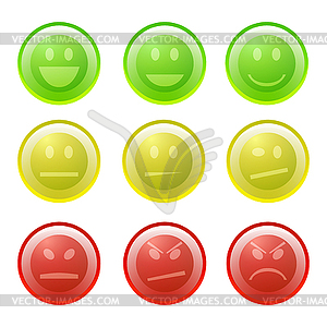 Smiles icon set - vector image