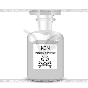 Chemical container with toxic substance granular - royalty-free vector image