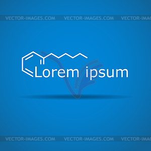 Stylized chemical title on gradient background - royalty-free vector clipart