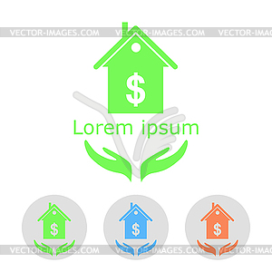 Concept of house sales - vector image