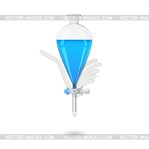 Separating funnel - lab equipment - royalty-free vector clipart