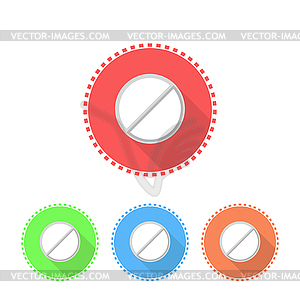 S of medical tablets - vector clipart