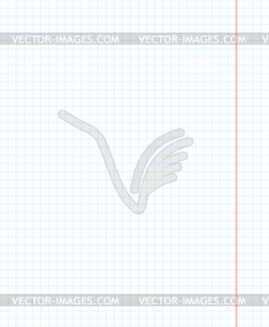 Бланк тетрадь лист бумаги - векторный графический клипарт