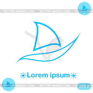 Concept of boat - vector image