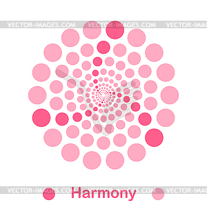 Simple harmony spiral logo conception - vector image