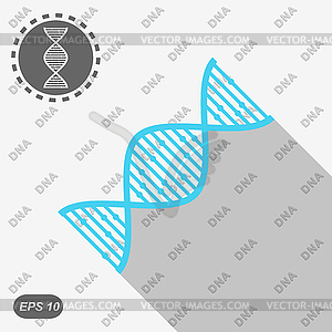 DNA icon on seamless background - vector clipart