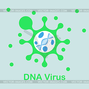 DNA virus icon - vector clipart