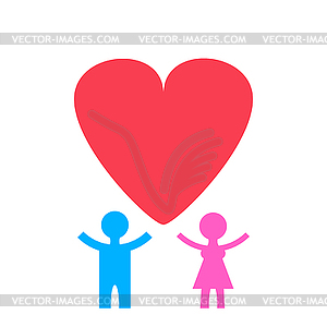 Man and Woman relationship - royalty-free vector clipart