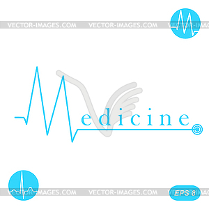 M letter medicine concept template - vector clipart / vector image