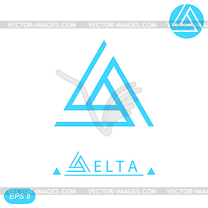 Delta letter logo template - vector image