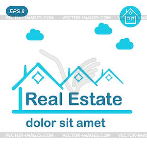 Real estate logo conception - vector image