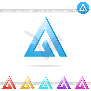 Delta letter logo template with color variations - vector image