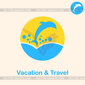 Travel concept sign - vector image