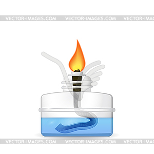 Chemical alcohol burner - vector clipart