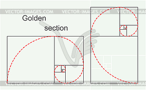 Золотое сечение - иллюстрация в векторном формате