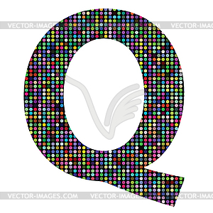 Multicolor letter Q - vector image