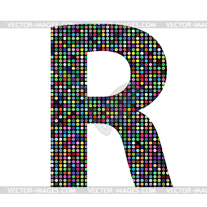 Multicolor letter R - vector EPS clipart