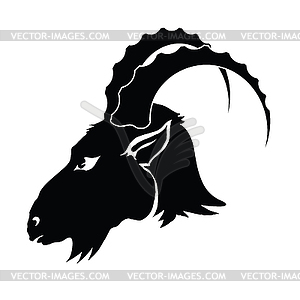 Silhouettes of ram - vector clipart
