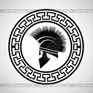 Греческий шлем - клипарт в векторном виде