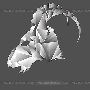 Abstract goat head - vector clipart