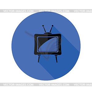 Old TV icon - vector clipart